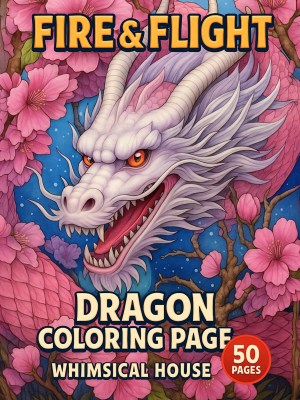 Fire & Flight – 50 Dragon Coloring Pages