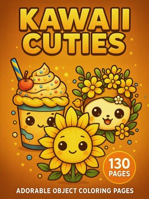 Kawaii Cuties – 130 Adorable Everyday Object Coloring Pages