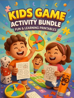 Kids Game Activity Bundle – 238 Pages of Fun & Learning