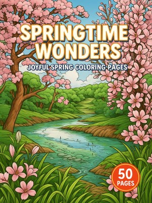 Springtime Wonders – 50 Joyful Coloring Pages
